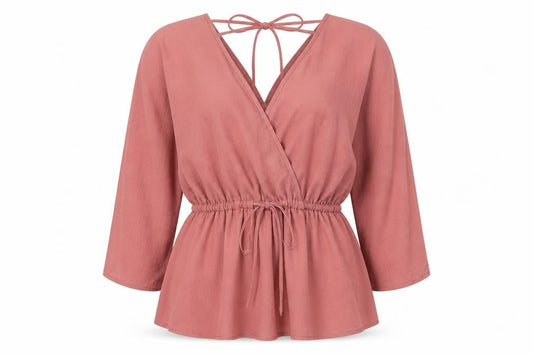 Womens UK Size 8 ASOS Pink Wrap Blouse