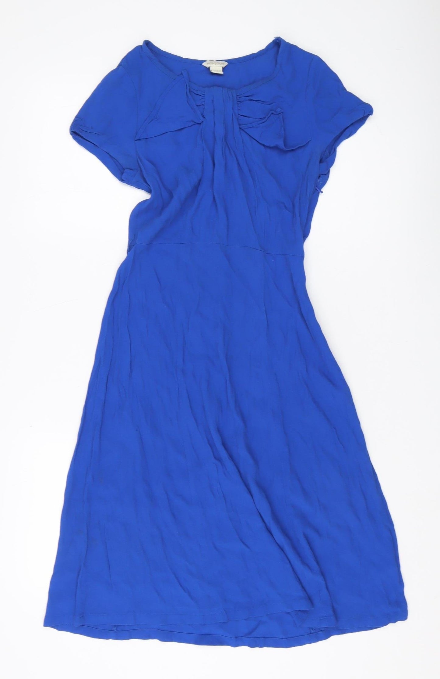 Monsoon Women's Blue A-Line Midi Dress Size 10