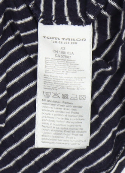 Womens UK Size XS TOM TAILOR Black Basic T-Shirt