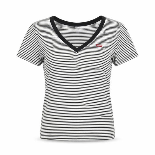 Womens UK Size XS Levi's Black Ringer T-Shirt