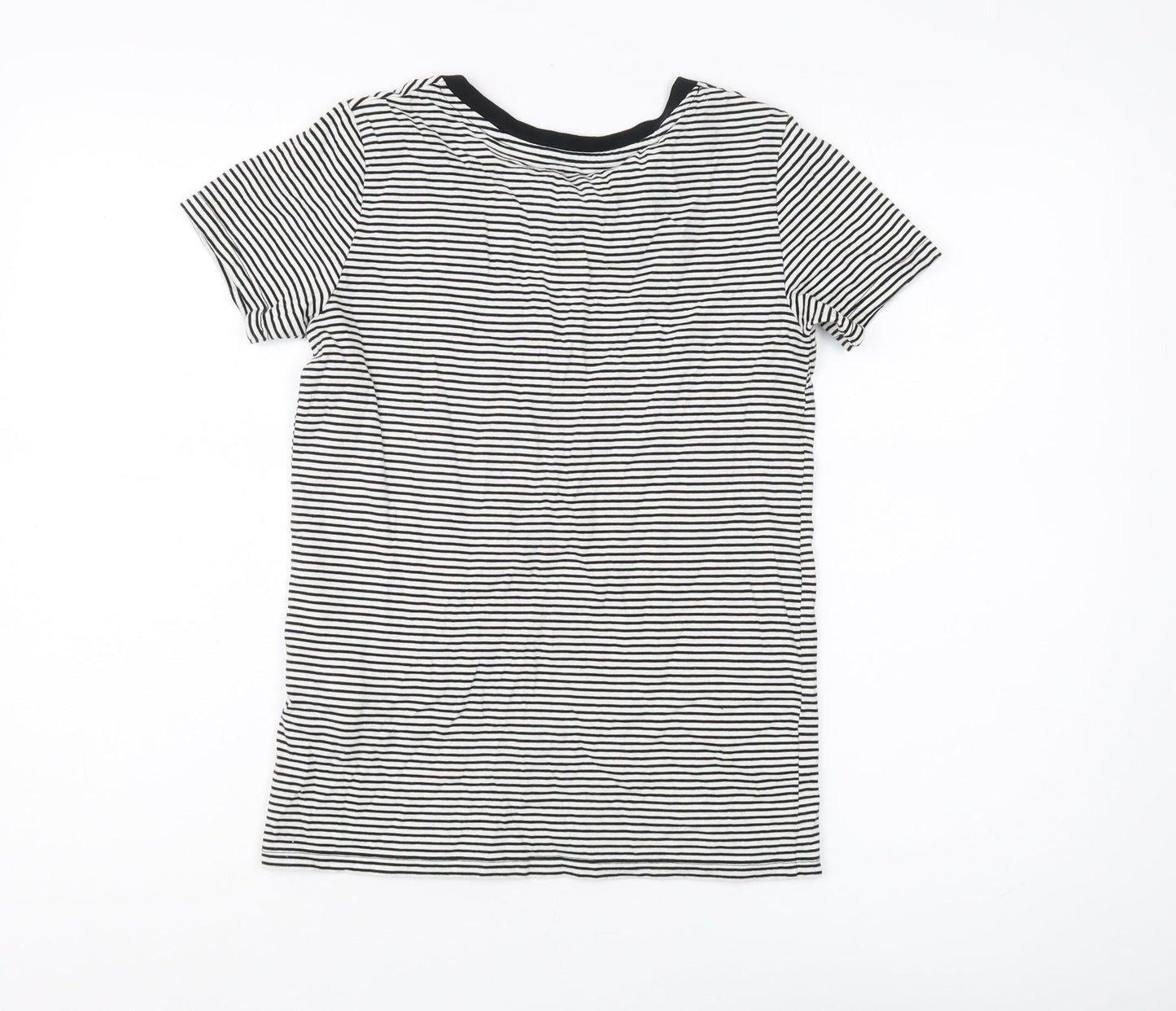 Womens UK Size XS Levi's Black Ringer T-Shirt
