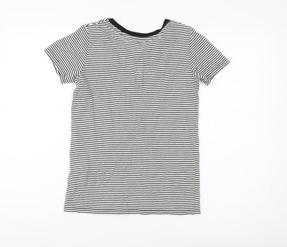 Womens UK Size XS Levi's Black Ringer T-Shirt