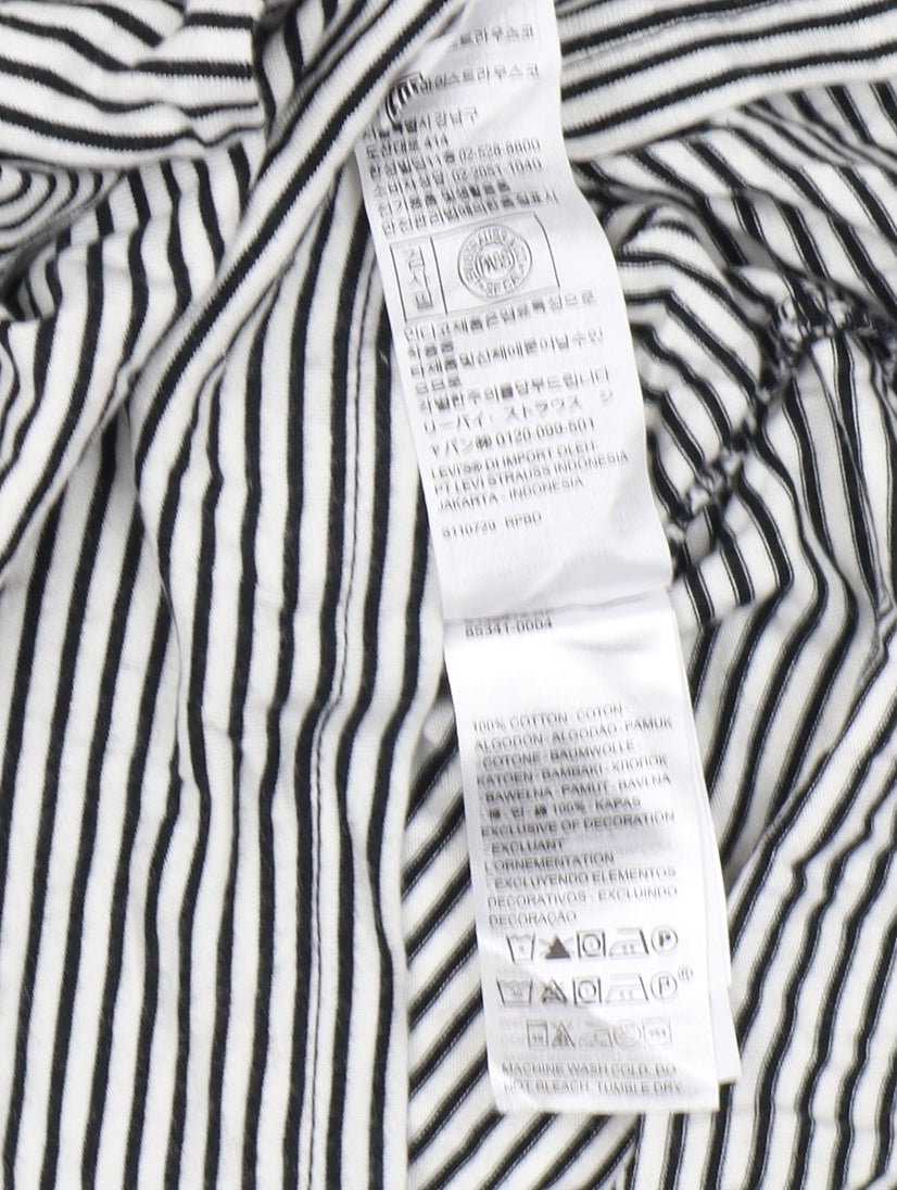 Womens UK Size XS Levi's Black Ringer T-Shirt