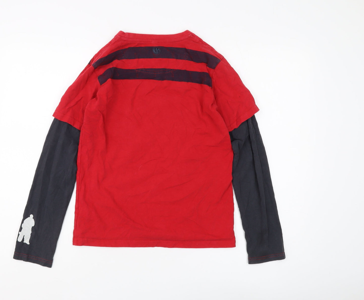 Fat Face Boys Red Graphic Long Sleeve Top 12-13 Years