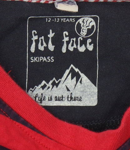 Fat Face Boys Red Graphic Long Sleeve Top 12-13 Years