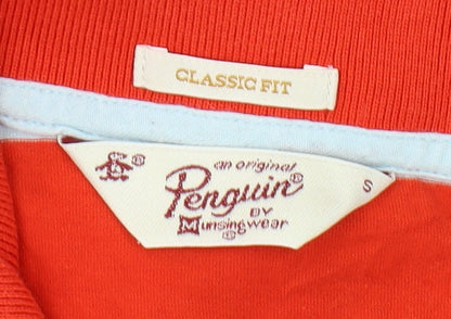 Original Penguin Men's Red Striped Polo Shirt, Size S