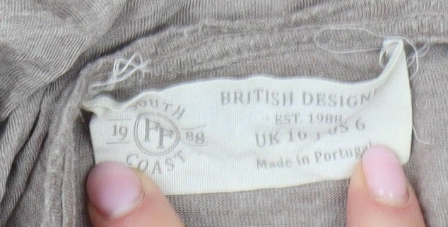 South Coast Women's Beige Long Sleeve Top UK 10