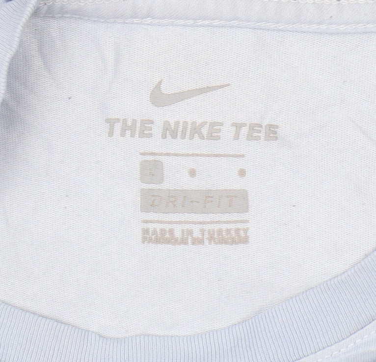 Nike Men's Grey T-Shirt, Size L, Graphic Print