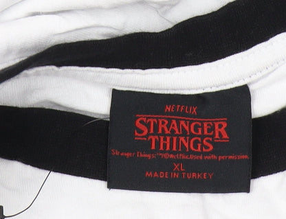 Netflix Stranger Things Men's Black/White XL T-Shirt