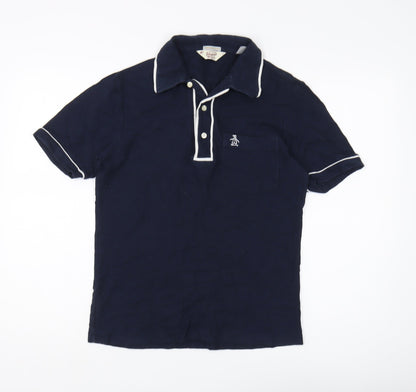 Penguin Men's Blue Slim Fit Polo Shirt - Size S