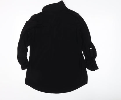 Womens UK Size XL Jones New York Black Basic Button-Up