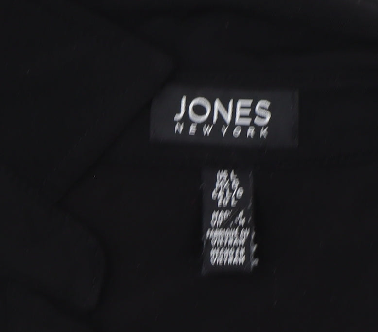 Womens UK Size XL Jones New York Black Basic Button-Up