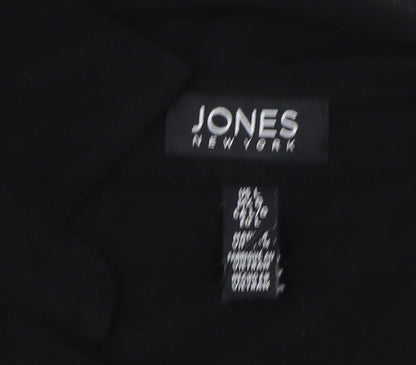 Womens UK Size XL Jones New York Black Basic Button-Up