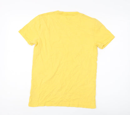 Hollister Co. Men's Yellow XS Crew Neck T-Shirt