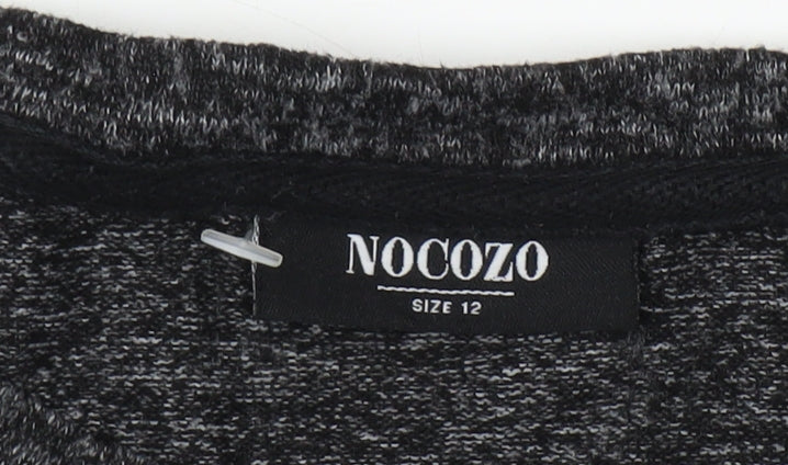 Womens UK Size 12 Nocozo Black Basic T-Shirt