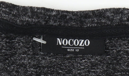 Womens UK Size 12 Nocozo Black Basic T-Shirt