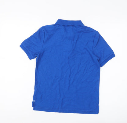 Slazenger Boys Blue Polo Shirt, 9-10 Years, Short Sleeve