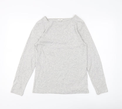 Womens UK Size 10 Cotton Traders Grey Basic T-Shirt