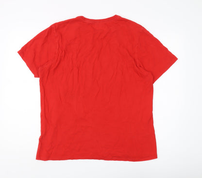 Nike Men's Red L Athletic Fit Graphic Tee