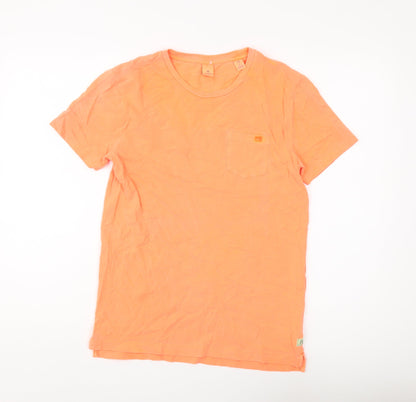 Unisex Adults UK Size 16 Scotch & Soda Orange  T-Shirt