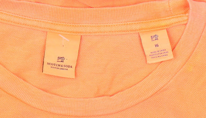 Unisex Adults UK Size 16 Scotch & Soda Orange  T-Shirt