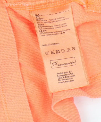 Unisex Adults UK Size 16 Scotch & Soda Orange  T-Shirt