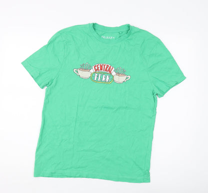 Mens UK Size L Friends Green  T-Shirt