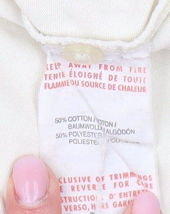 Puma Men's Beige Polo Shirt Size 19 with Logo Accent