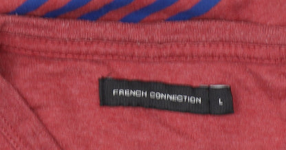 Mens UK Size L French Connection Red  T-Shirt