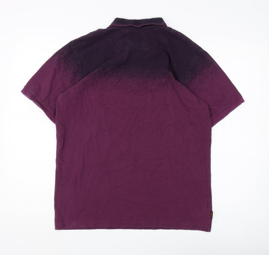 Le Breve Men's Purple Polo Medium Short Sleeve