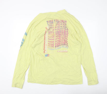 Mens UK Size L COLLUSION Yellow  T-Shirt