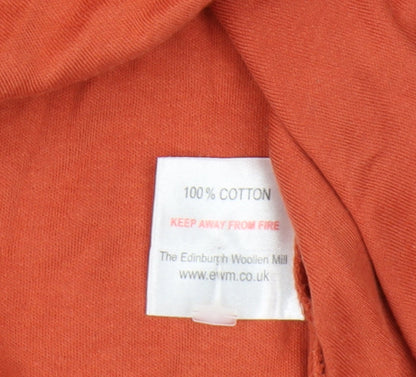 ISLE Women's Orange V-Neck T-Shirt, Size M