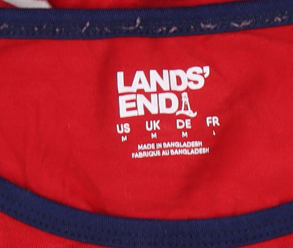 Lands' End Women's Red Long Sleeve Top M