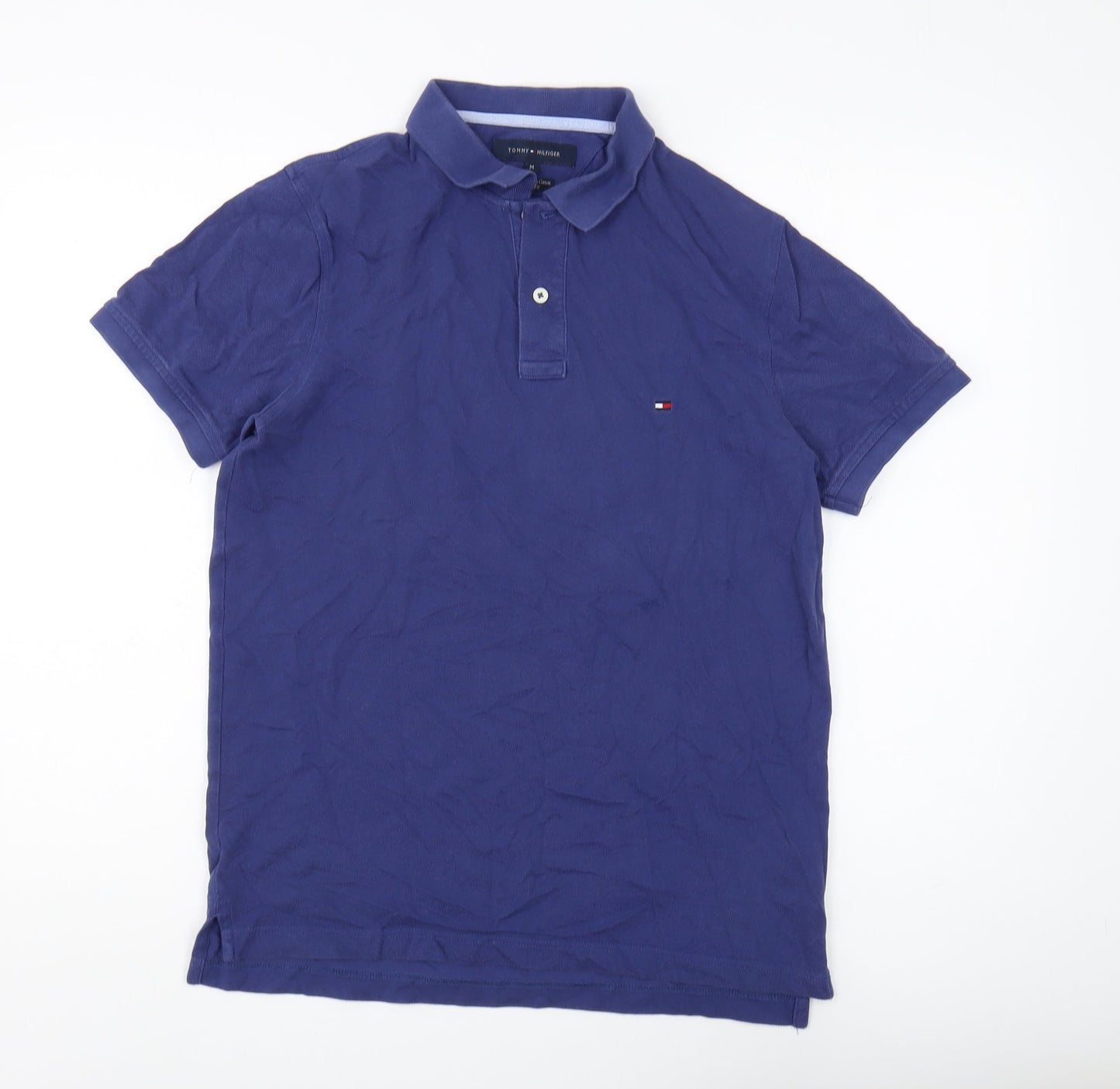 Tommy Hilfiger Men's Blue Slim Fit Polo, Medium