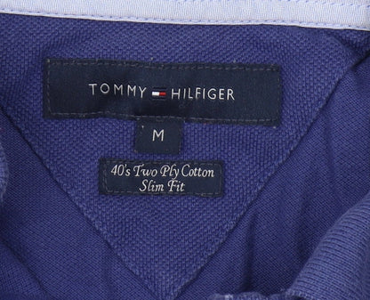 Tommy Hilfiger Men's Blue Slim Fit Polo, Medium