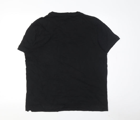 Adidas Men's Black Cotton Crew Neck T-Shirt M