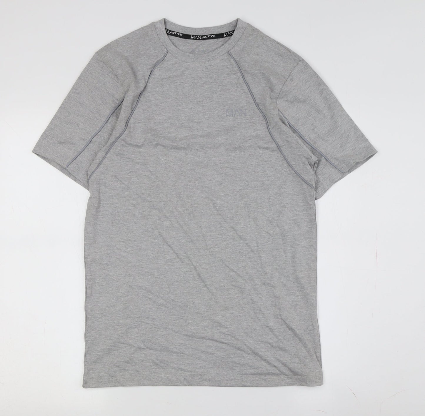 MAN Active Men's Grey XS Crew Neck T-Shirt
