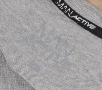 MAN Active Men's Grey XS Crew Neck T-Shirt