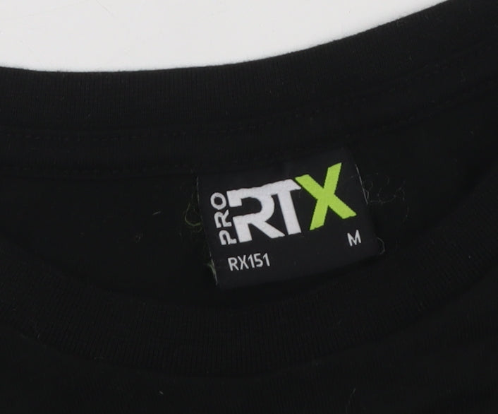 PRO RTX Men's Black T-Shirt M Regular Crew Neck