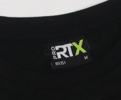 PRO RTX Men's Black T-Shirt M Regular Crew Neck