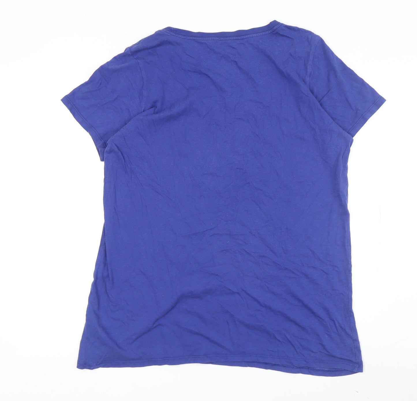 Womens UK Size L Nike Blue Basic T-Shirt