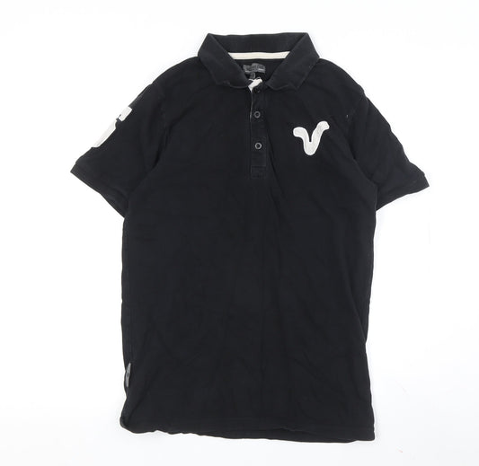 Vo Jeans Co. Men's Black Polo Shirt Medium