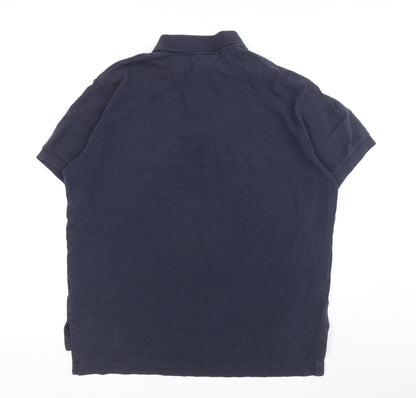 Ralph Lauren Men's Blue Polo Shirt - Size L, Classic Style