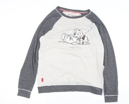 Disney 101 Dalmatians Women's Grey Pyjama Top Size 12