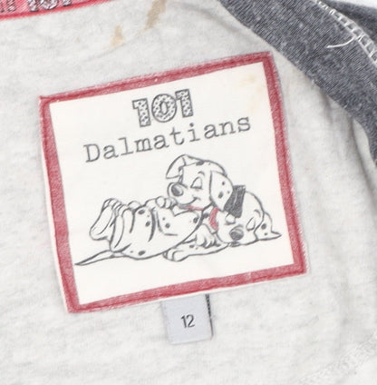 Disney 101 Dalmatians Women's Grey Pyjama Top Size 12
