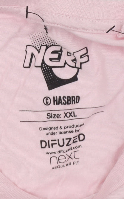 Womens UK Size 2XL NEXT Pink Basic T-Shirt