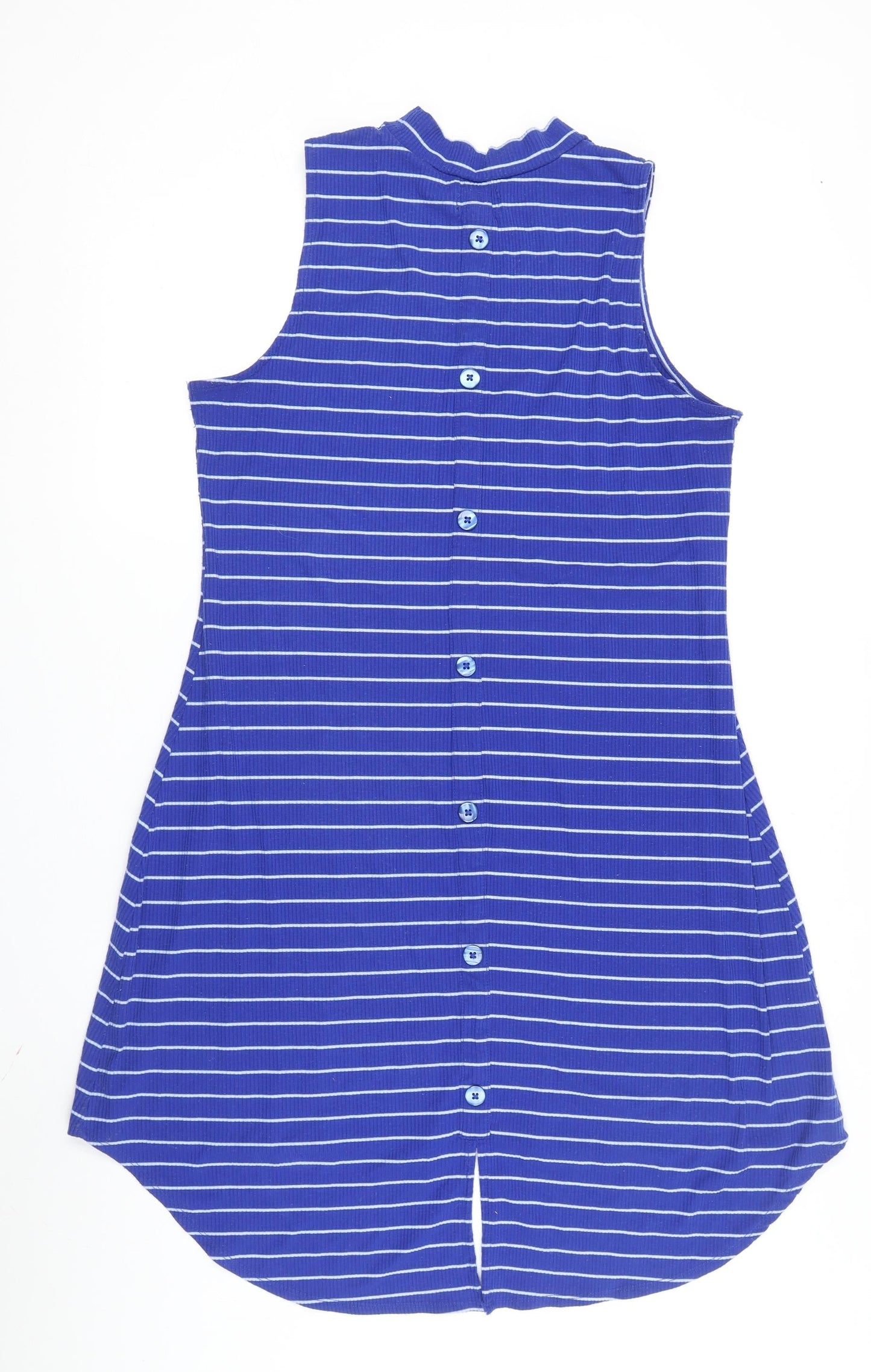 My Michele Women's Blue Striped Shirt Dress XL