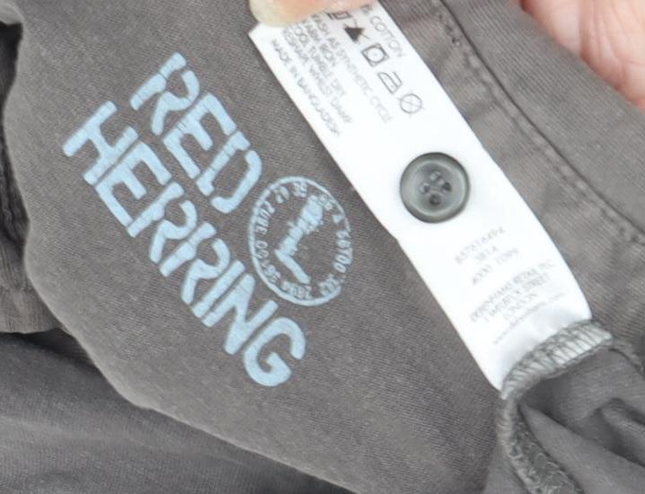 Red Herring Men's Brown Polo L Short Sleeve Casual