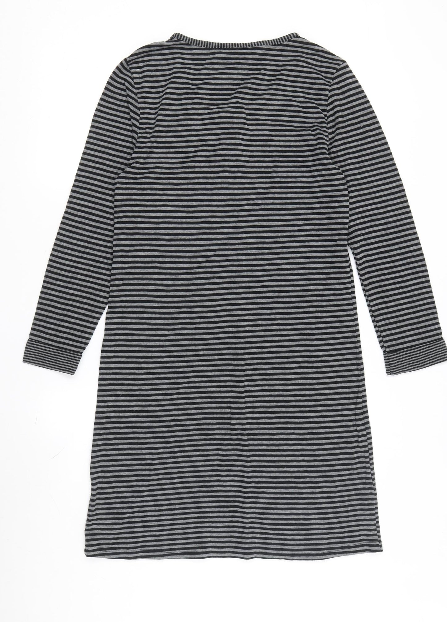 Inspirations Women's Black Striped T-Shirt Dress