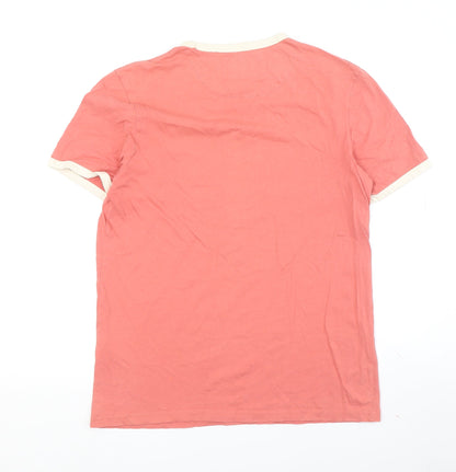 Lyle & Scott Men's Pink Cotton T-Shirt, Medium, Solid